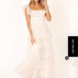 Petal and Pup Belle Maxi Dress Off White